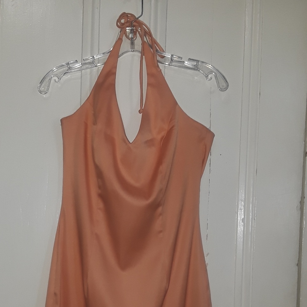 Polyester/Spandex Halterneck Dress with Fringe